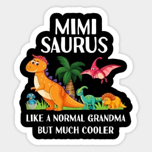 Mimisaurus Mimi Grandma Saurus Women Dinosaur Matching Sticker